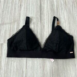 Black lace VS Pink triangle bra top size XL fully adjustable straps